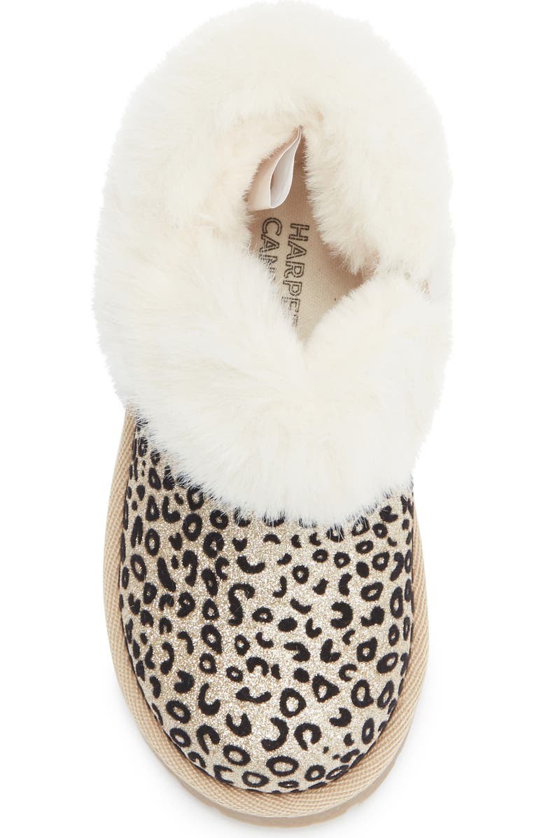Harper Canyon Kids' Esme Faux Fur Cozy Boot, Alternate, color, Leopard