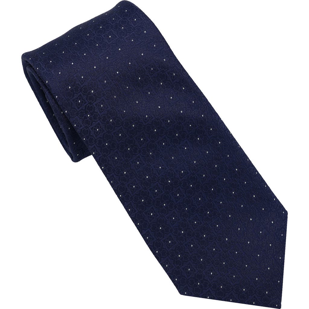 Karl Lagerfeld Paris Sparkle Medallion Print Tie In Blue