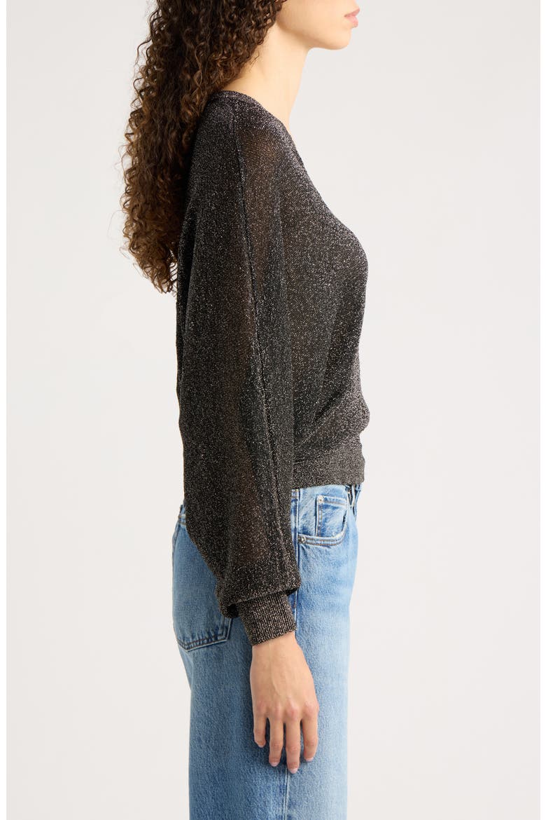 The Lurex Dolman Top, Alternate, color, GUNMETAL