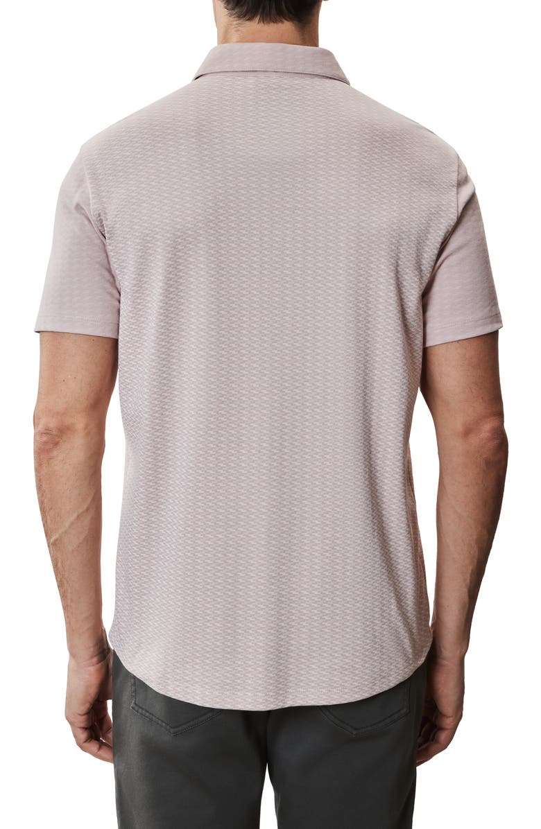 Robert Barakett Booker Short Sleeve Knit Button-Up Shirt, Alternate, color, Coral