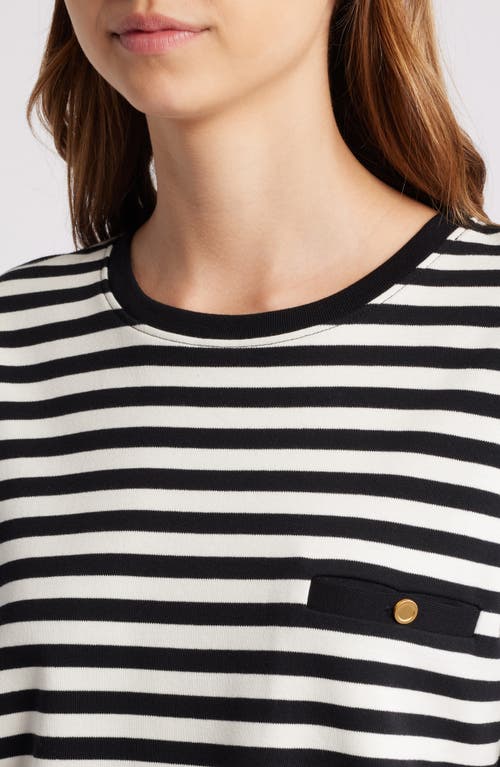 FRAME FRAME STRIPE POCKET COTTON T-SHIRT 