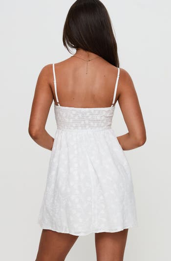 Casie Embroidered Cotton Mini Sundress