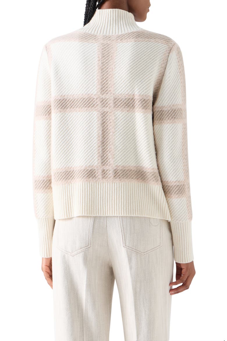 Intarsia Wool & Cashmere Blend Sweater, Alternate, color, WINTER WHITE-CASHEW-OAT