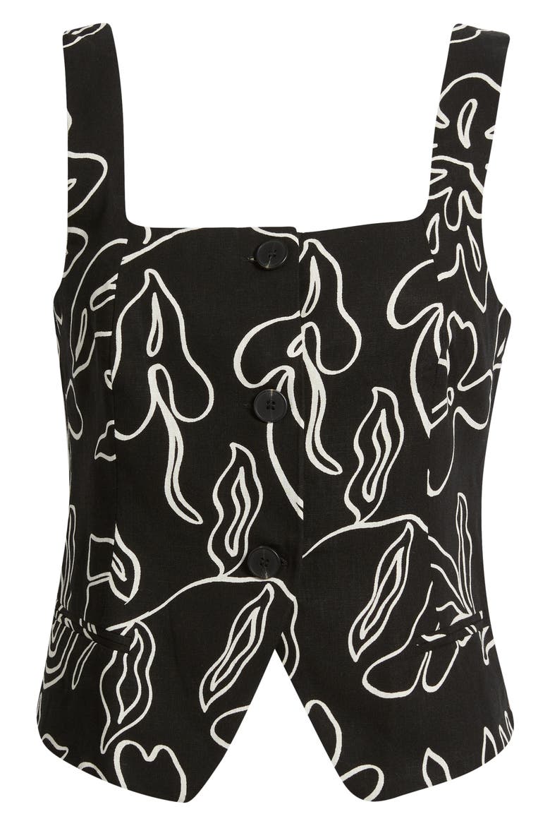 Liza Square Neck Sleeveless Top, Alternate, color, BLACK