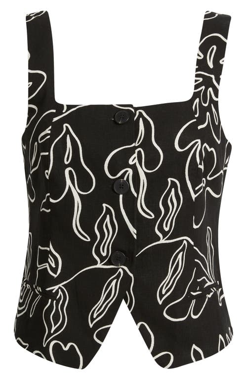 Mango Liza Square Neck Sleeveless Top In Black