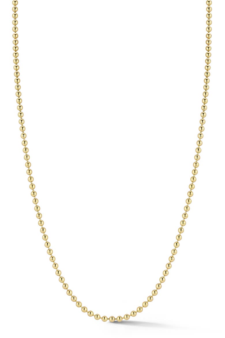 Men's 3mm Ball Chain Necklace, Main, color, GOLD