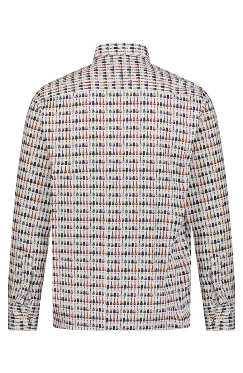 Luchiano Visconti Guitar Print Long Sleeve Shirt, Alternate, color, 