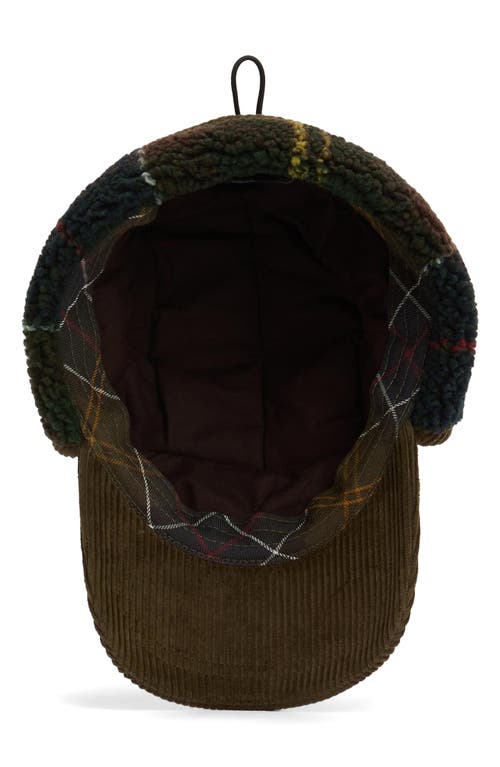 Barbour Lowfen Cotton Corduroy Trapper Hat In Brown