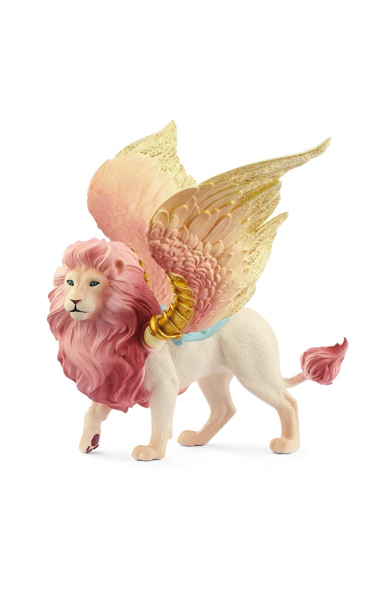 Schleich Bayala Fairy In Flight On Winged Lion, 2 Piece Figurine Playset, Alternate, color, Multicolored