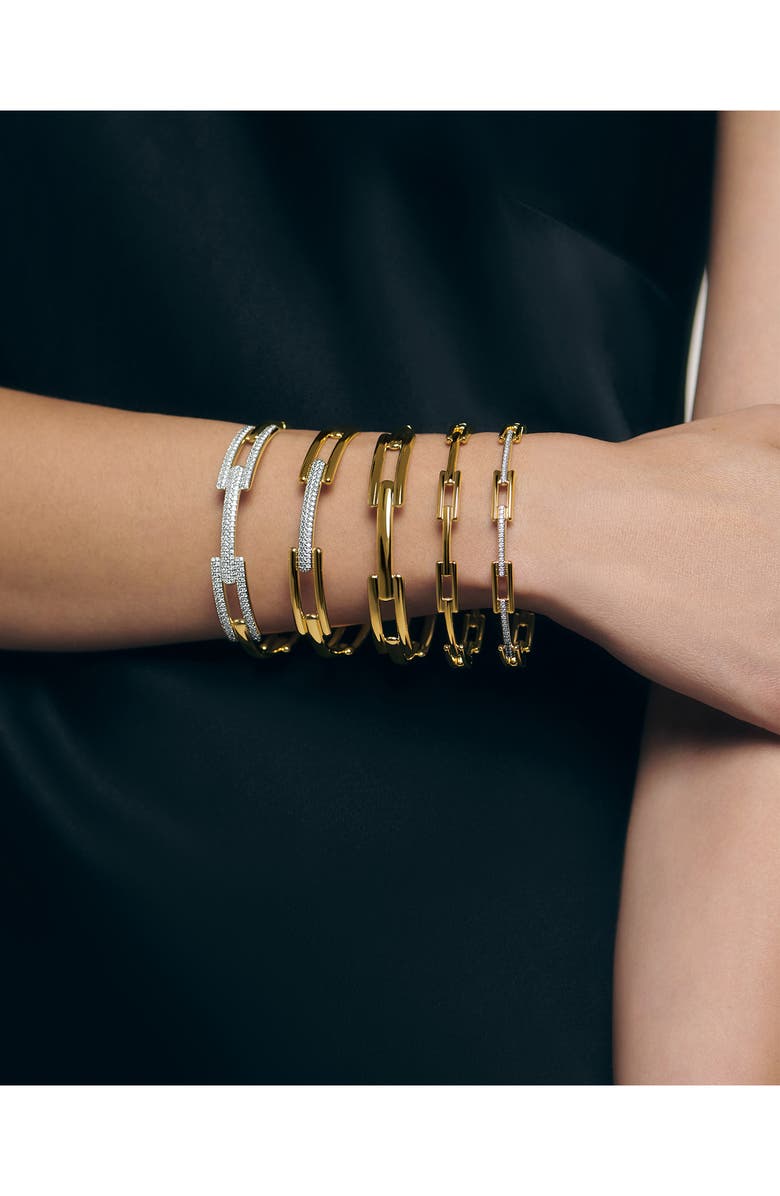 Monica Vinader Lab Created Diamond Signature Bangle, Alternate, color, 18K Gold Vermeil