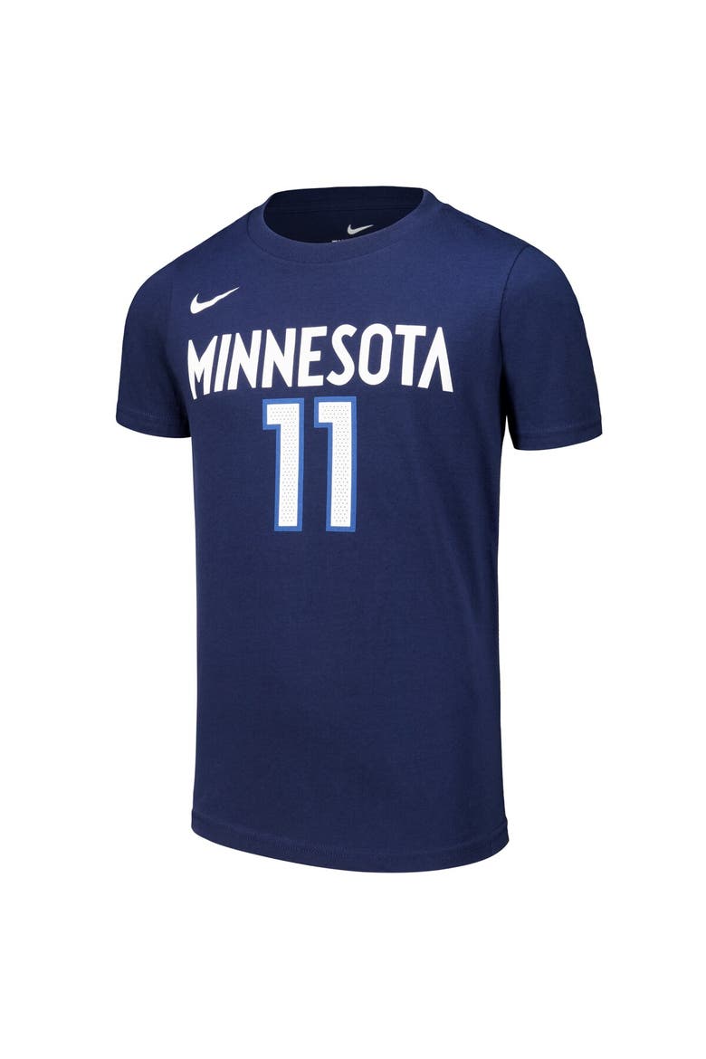 Youth Nike Naz Reid Navy Minnesota Timberwolves Icon Edition Name & Number T-Shirt, Alternate, color, Navy