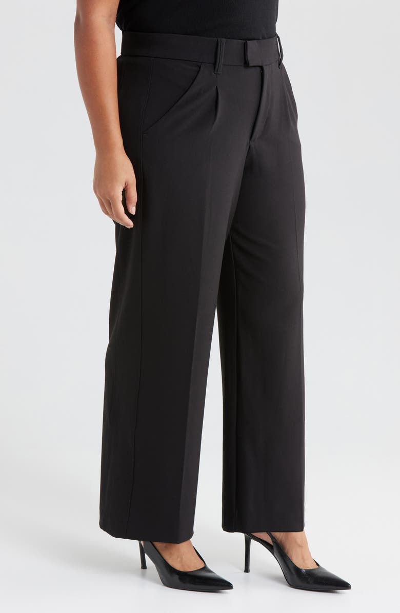 Wit & Wisdom 'Ab'Solution Skyrise Pleated Wide Leg Pants, Alternate, color, Black
