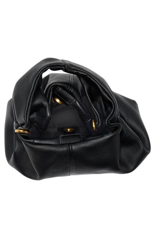 Bcbg Mini Pleated Top Handle Bag In Black