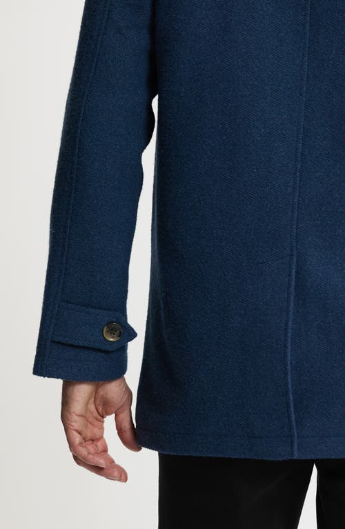 Jachs Herringbone Coat In Blue