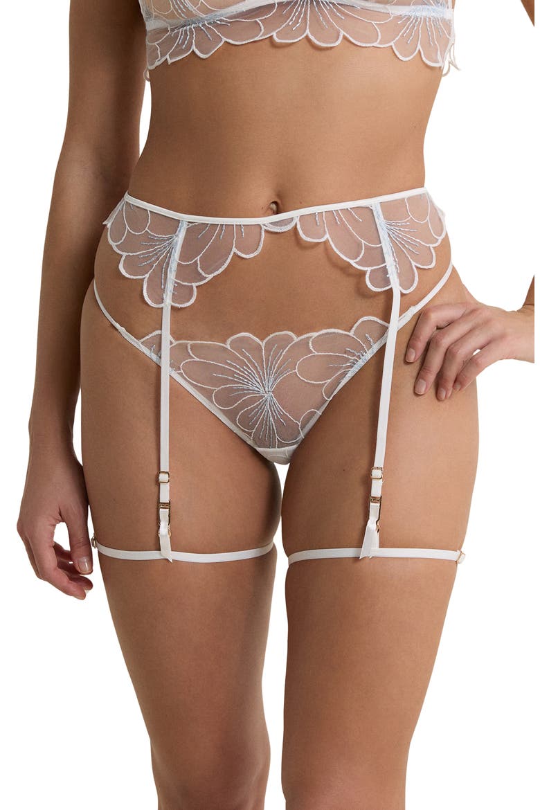 Camelia Garter Belt, Main, color, WHITE