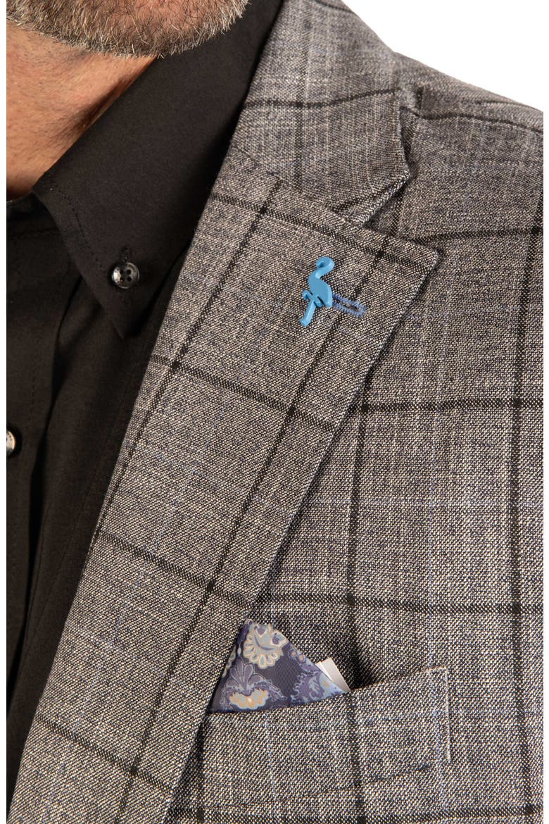 Windowpane Sport Coat, Alternate, color, GREY