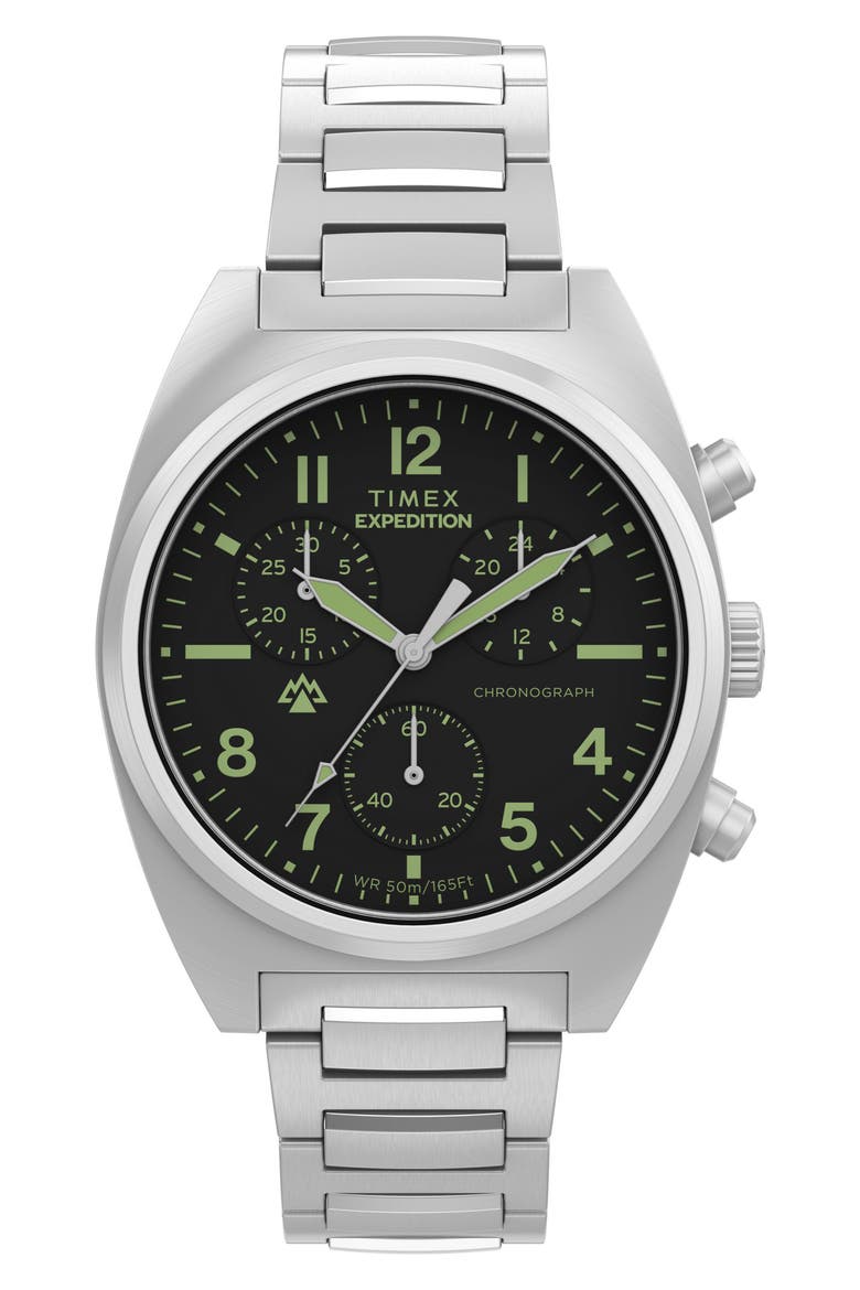 Expedition Capstone Chronograph Bracelet Watch, 41mm, Main, color, SILVER-TONE