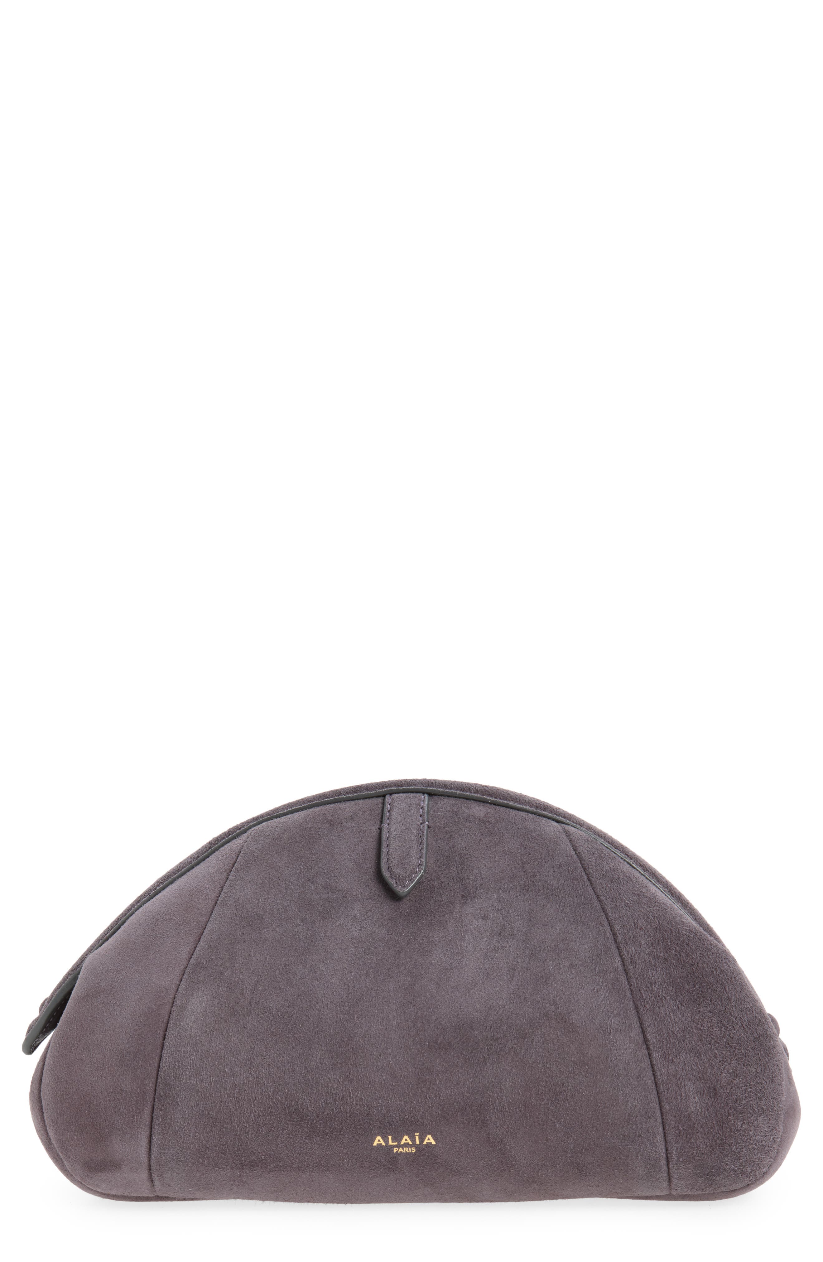 Small Purse Suede Clutch, Main, color, GRIS VIOLET U16