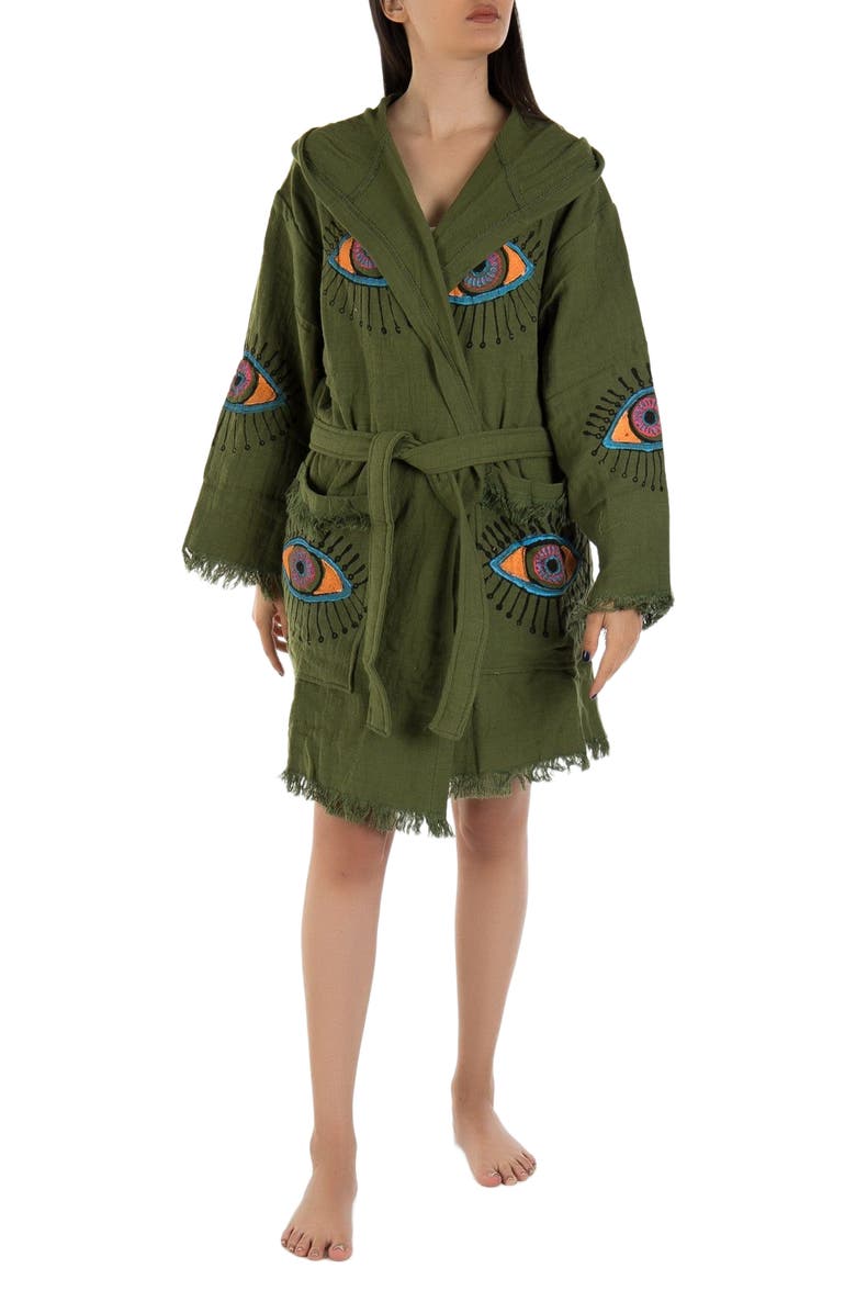 Forever & Always Shoes Imogen - Handmade Hooded Cotton Robe Cover-Up, Alternate, color, 