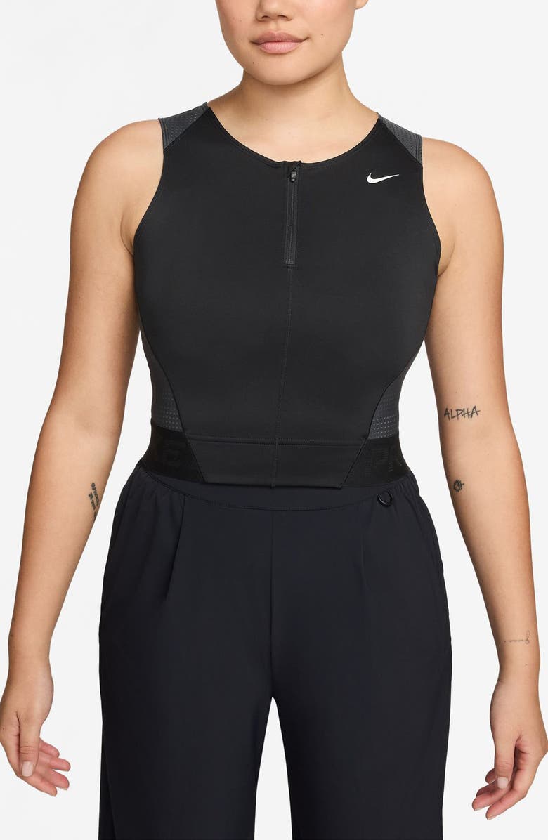 Nike Dri-FIT Quarter Zip Tank Top, Main, color, 
