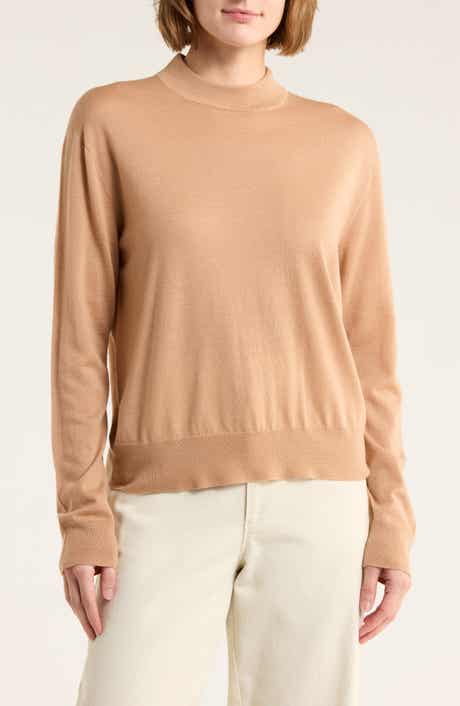 Vince Mock Neck Wool Blend Pullover Sweater