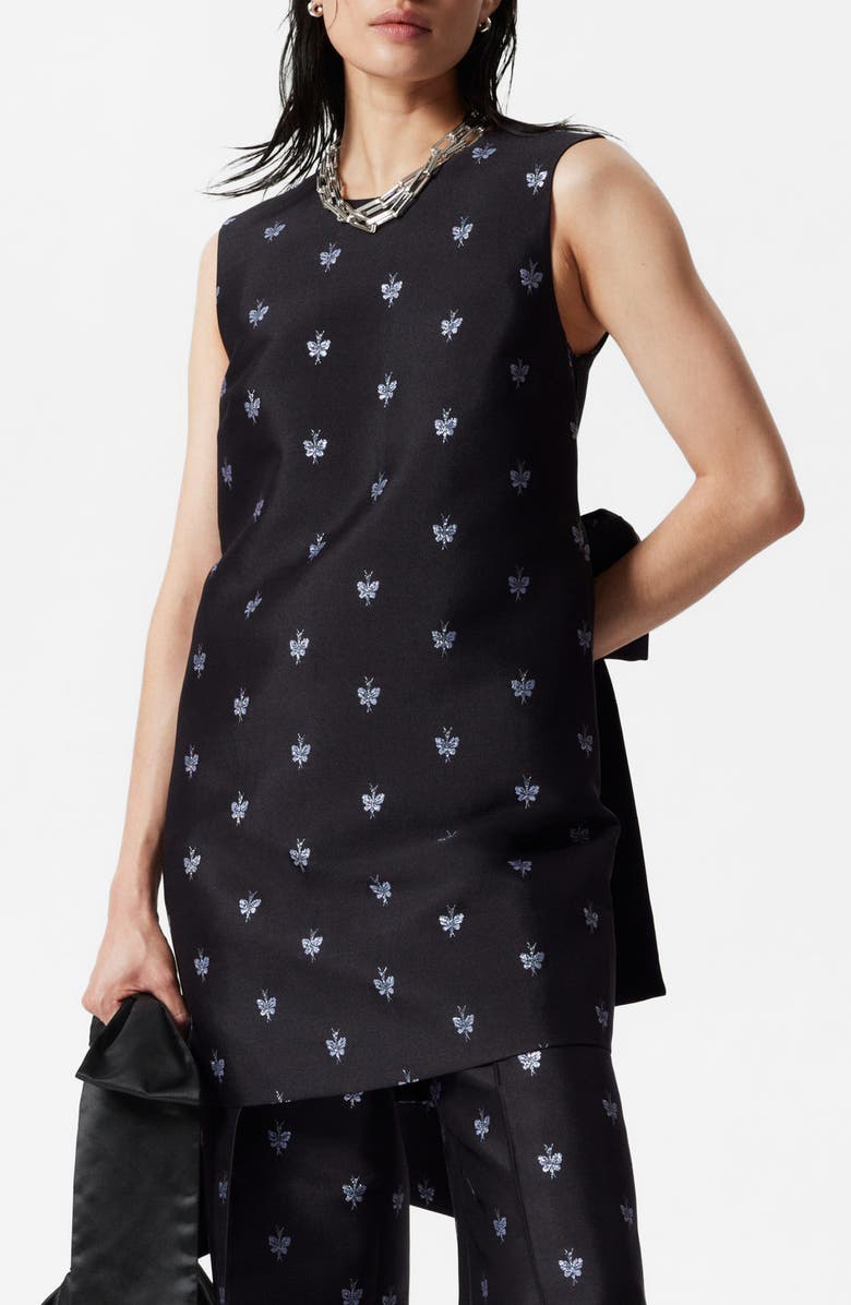 & Other Stories Metallic Jacquard Shift Minidress, Main, color, 