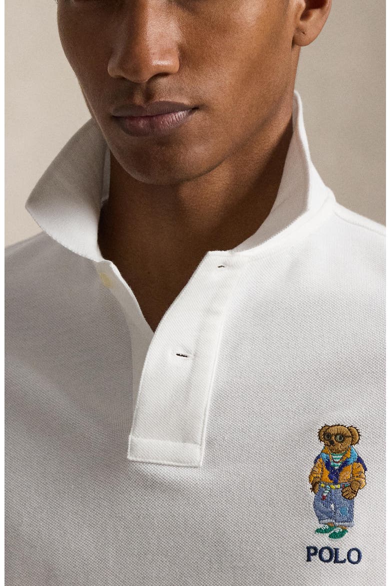Classic Fit Polo Bear Cotton Piqué Polo, Alternate, color, WHITE- SUMMER BEAR