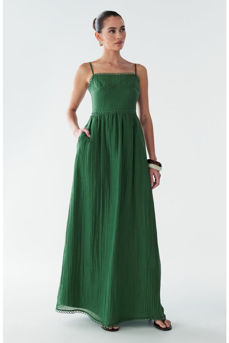 Kiara Maxi Dress, Alternate, color, Fir Green