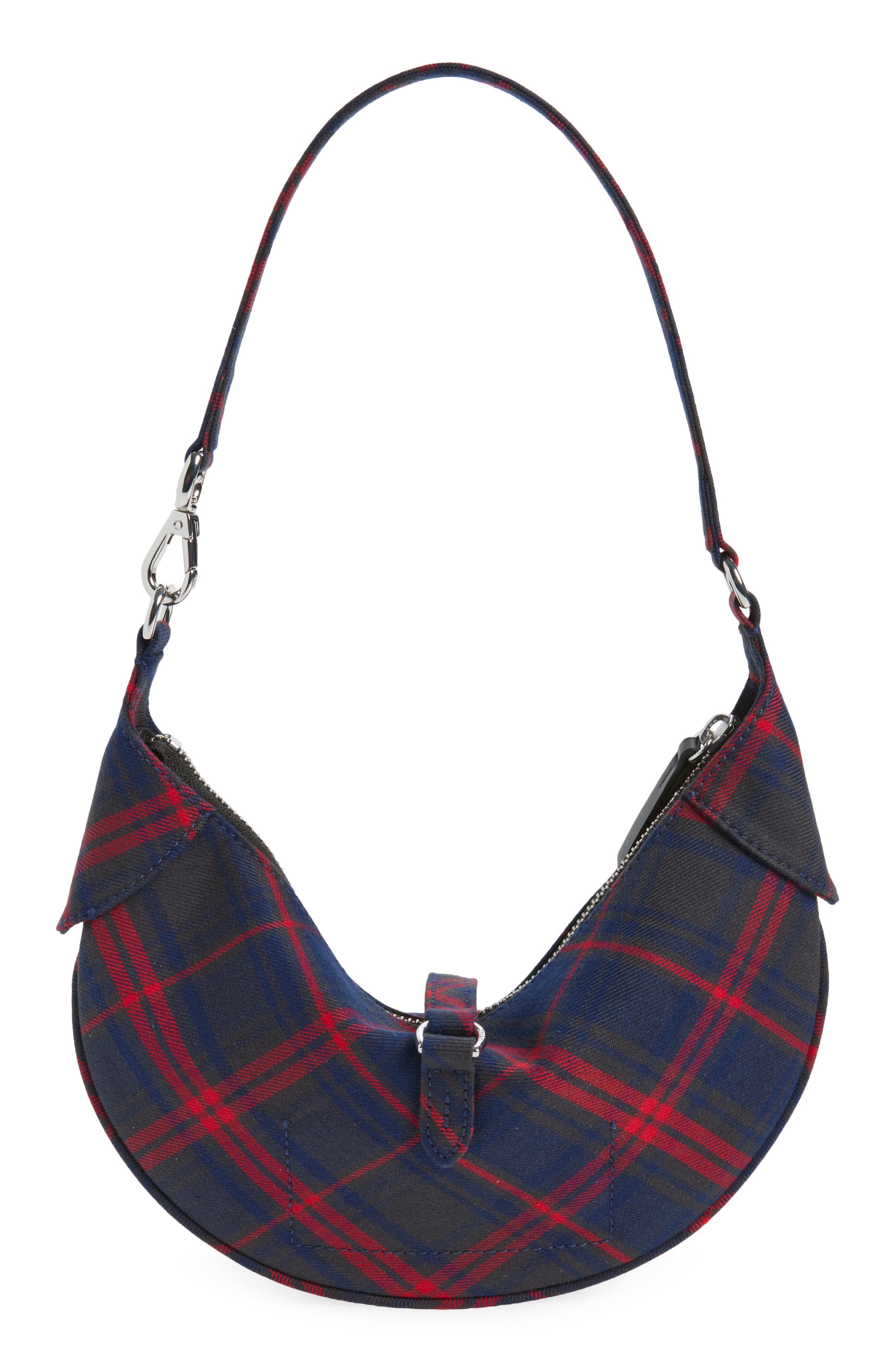 Mini Polo ID Plaid Twill Shoulder Bag, Alternate, color, MULT PLAID