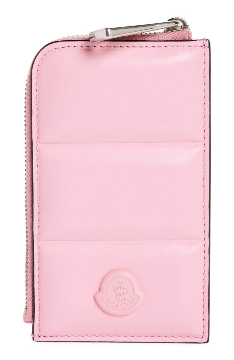 Moncler Quilted Leather Card Case, Alternate, color, 