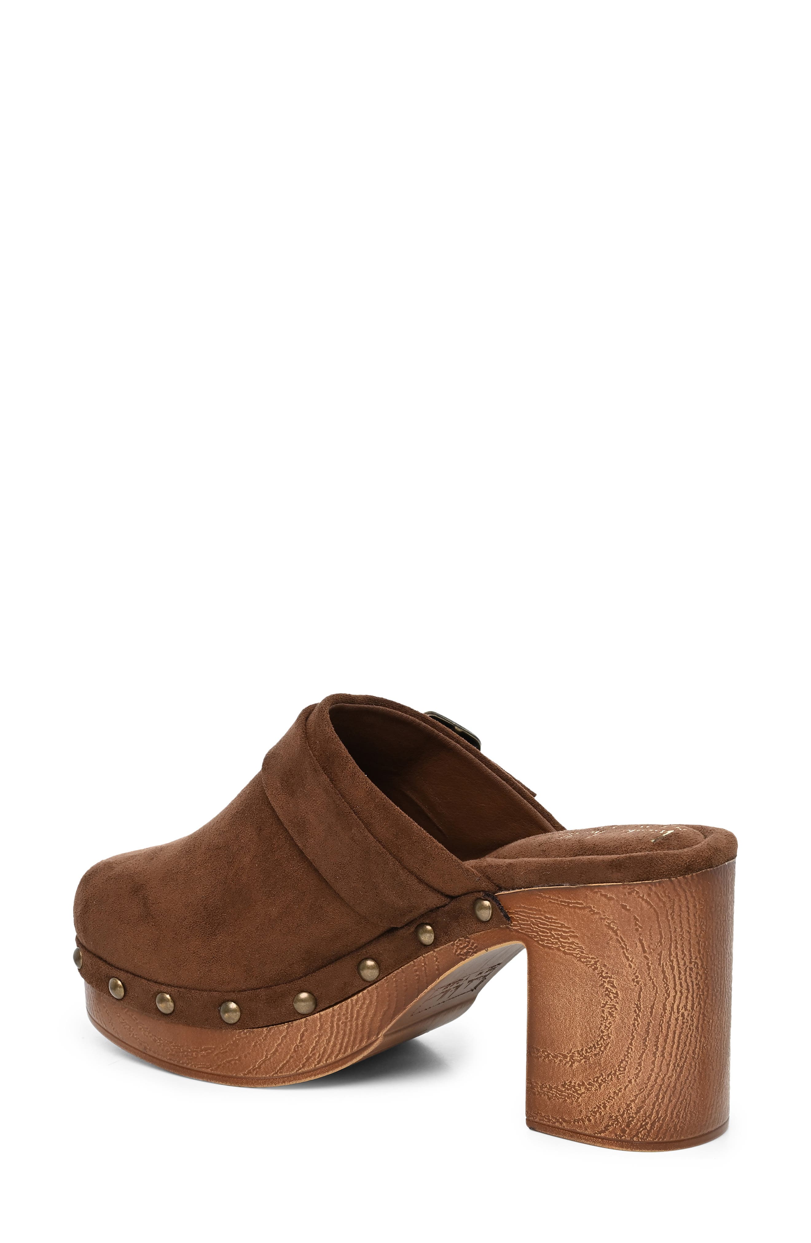 Hammend Faux Leather Clog, Alternate, color, CHOCOLATE MICRO