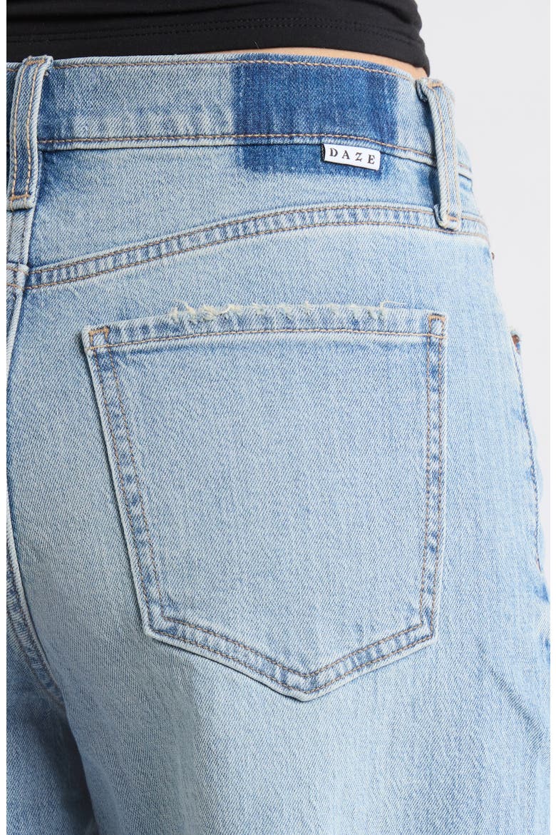 Cruiser Distressed Denim Bermuda Shorts, Alternate, color, FOOLS GOLD