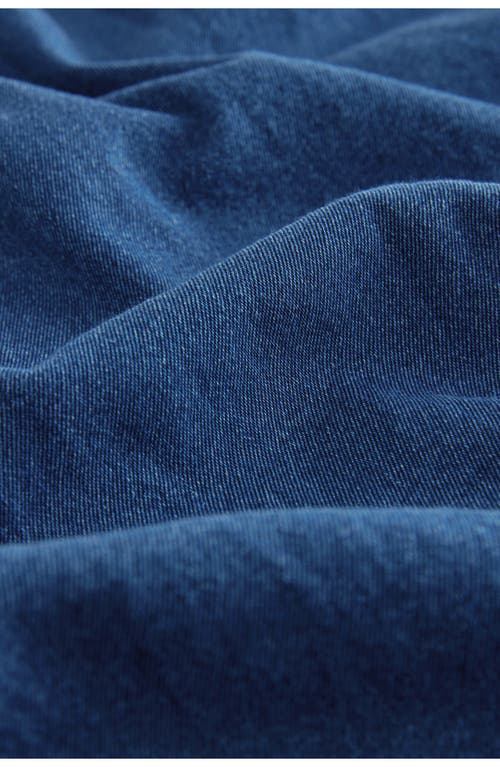Next Puff Sleeve Denim Minidress In Blue