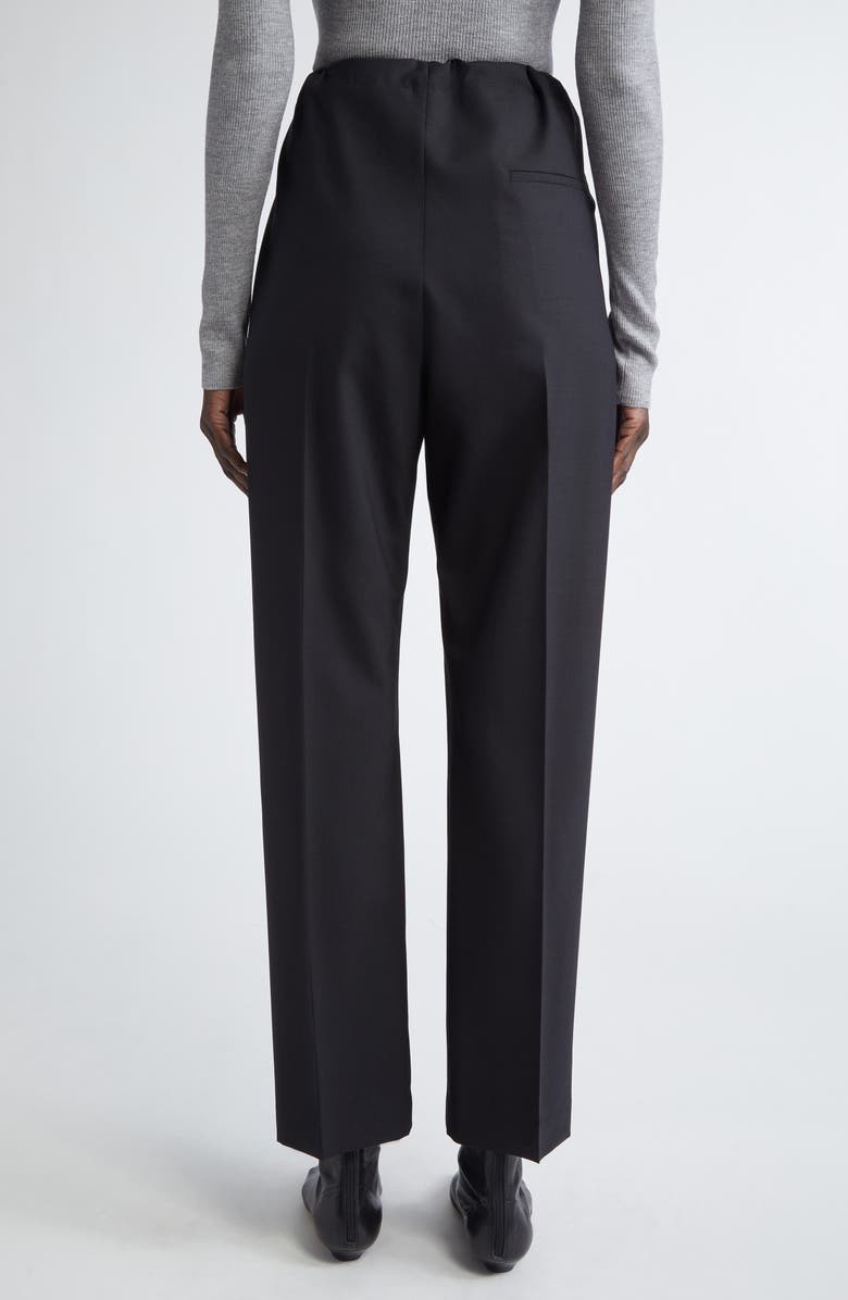 Khaite Trenton Pleated Tropical Wool Drawstring Pants, Alternate, color,