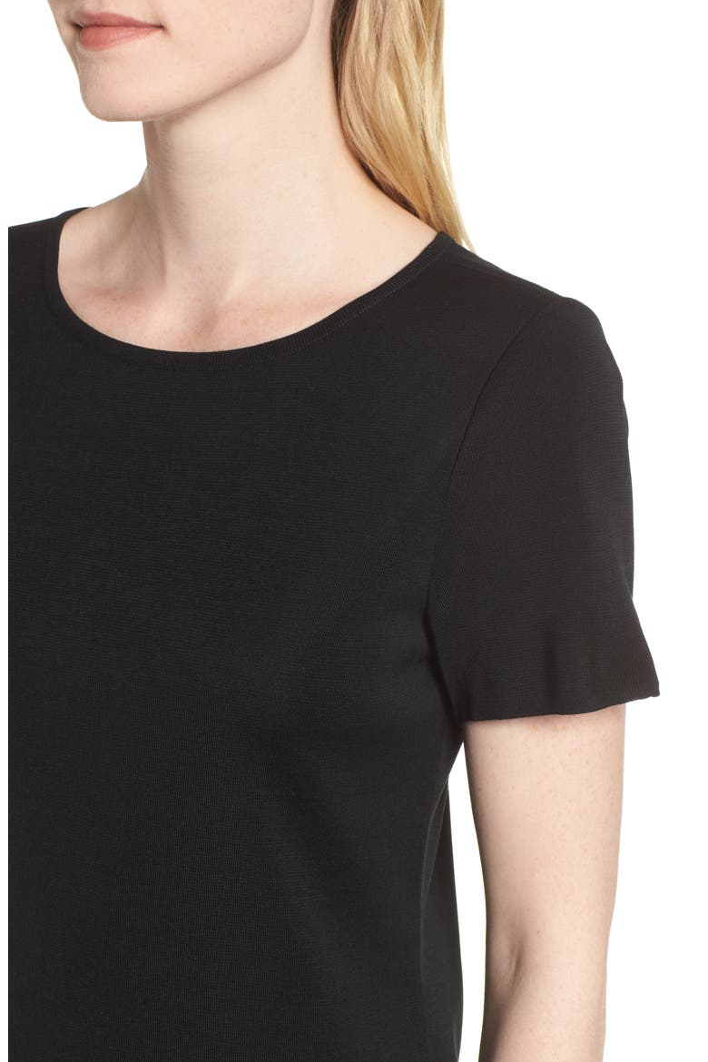 Short Sleeve Dress, Alternate, color, BLACK