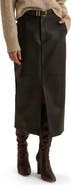 Favorite Daughter The Meyer Faux Leather Midi Skirt