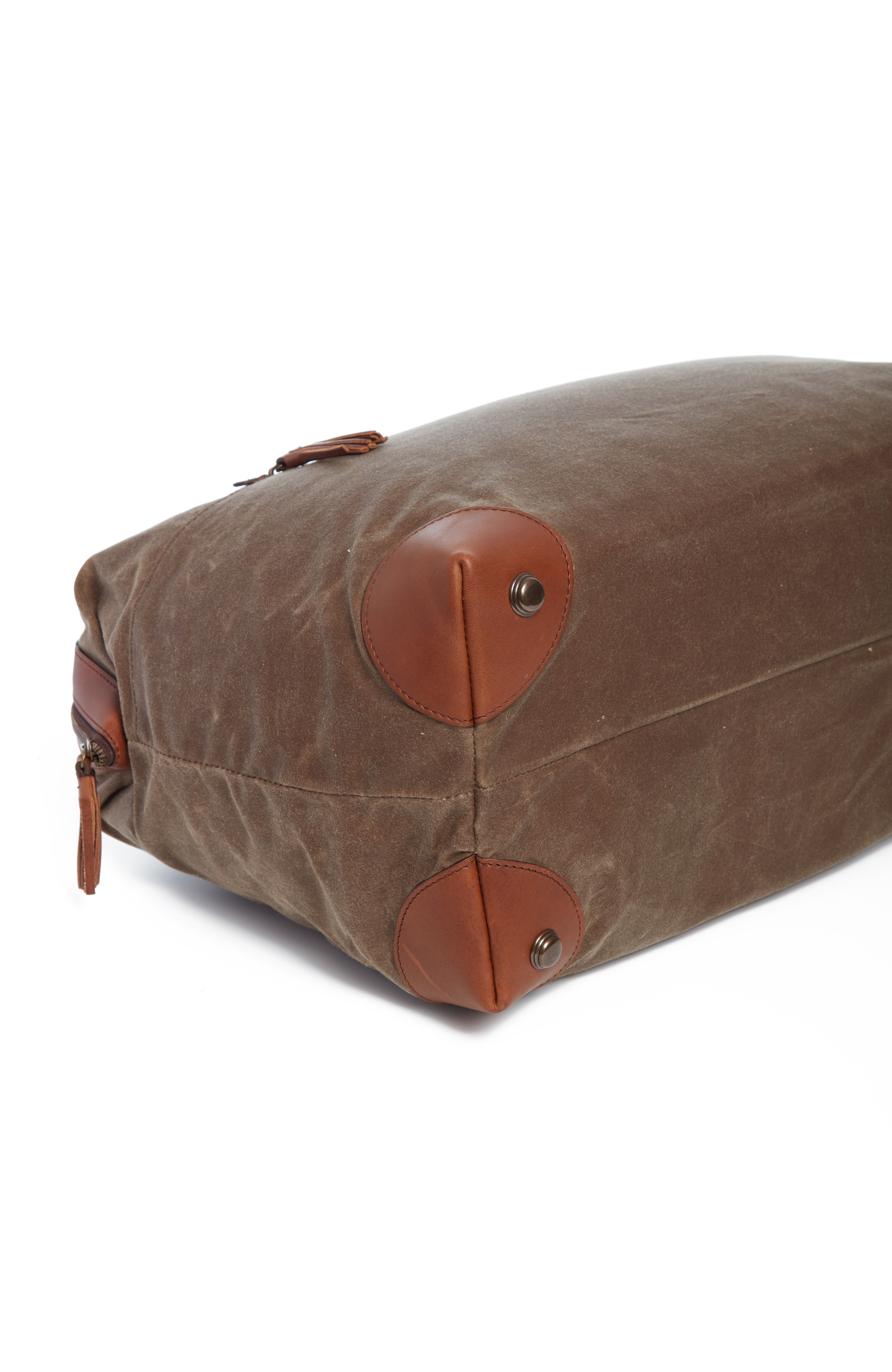 Fulton Waxed Canvas Framed Duffel, Alternate, color, Olive