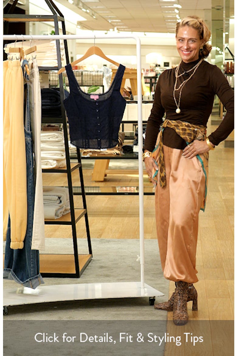 Embroidered Front Button Crop Tank video