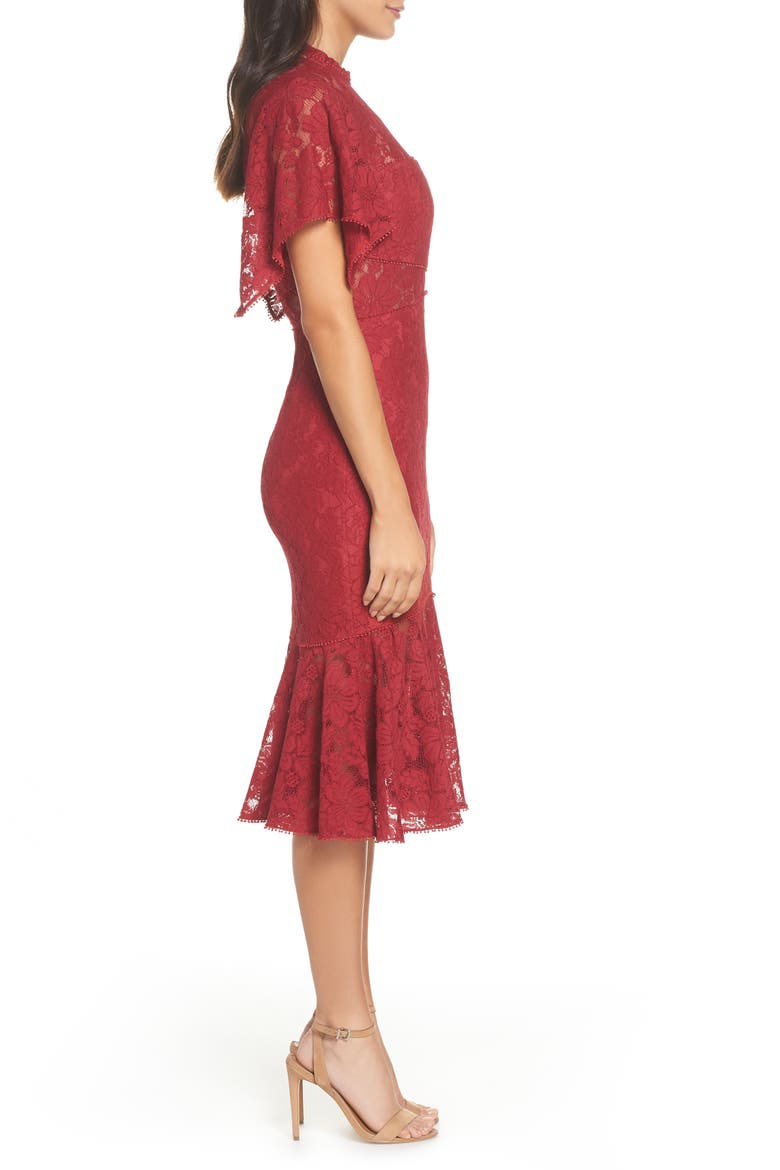 Floral Lace Sheath Dress, Alternate, color, BERRY DELIGHT