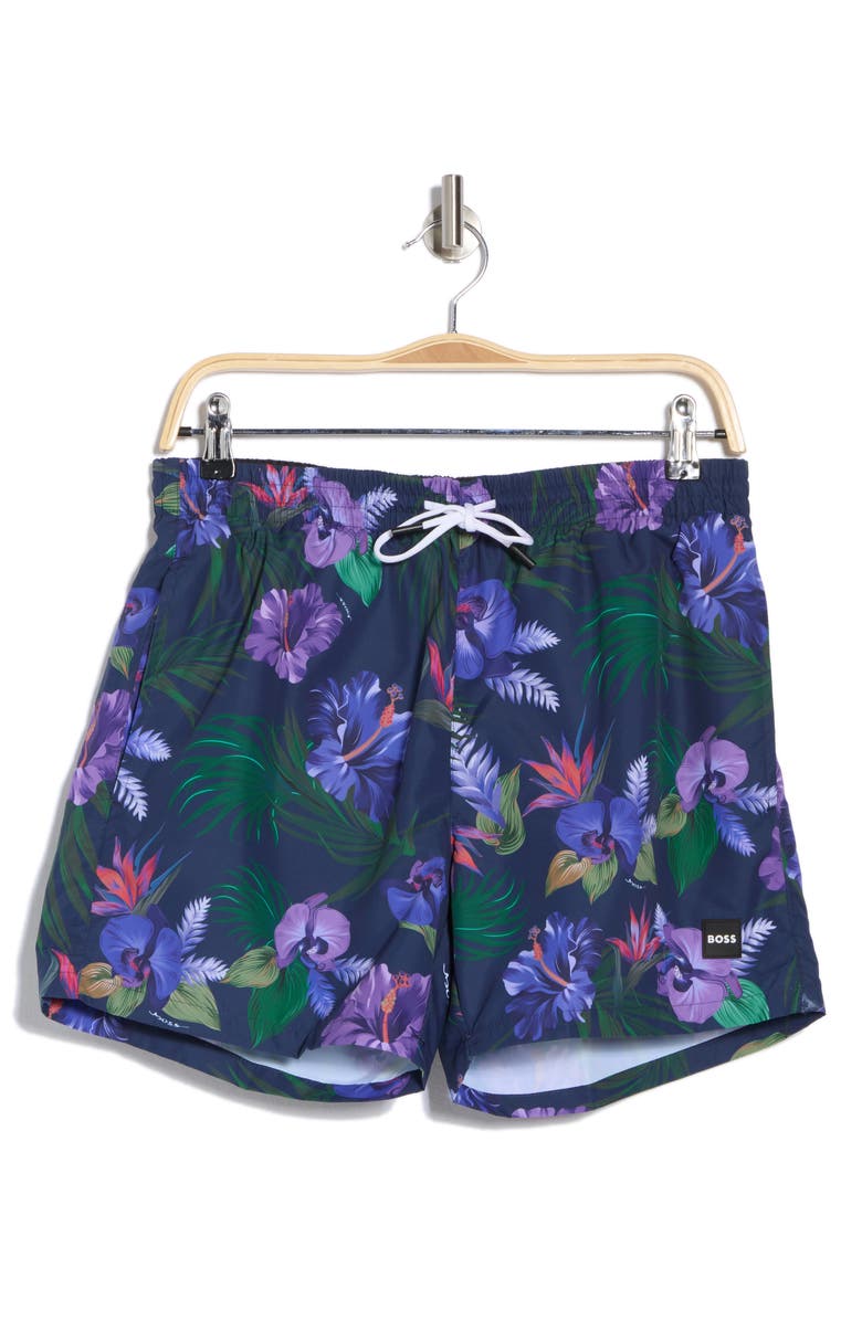 BOSS Piranha Board Shorts, Alternate, color, Medium Purple