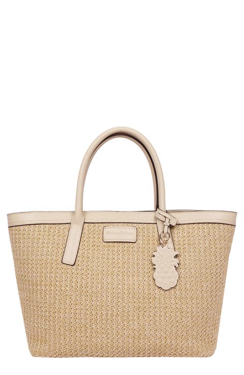Raffia Large Tote Bag