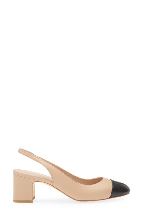 Stuart Weitzman Milla 55 Slingback Pump In Golden Beige/black