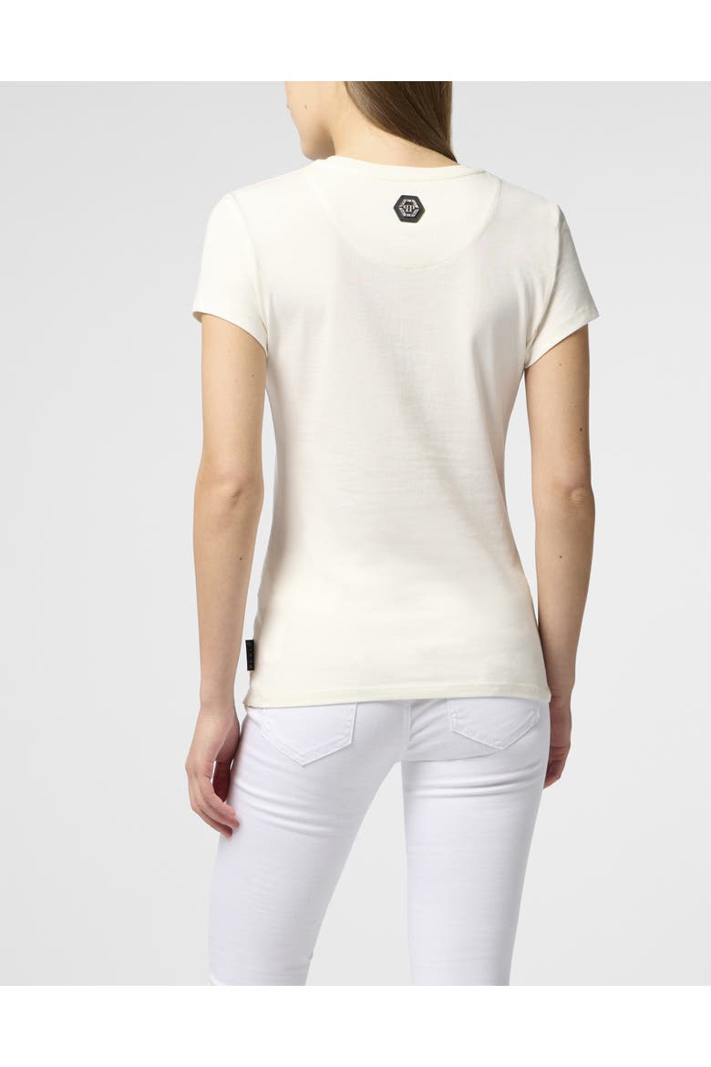 Sexy Pure Fit T-Shirt Strass Fatale Women, Alternate, color, OffWhite