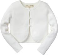 Hope & Henry Girls' Cropped Curved Hem Cardigan, Kids