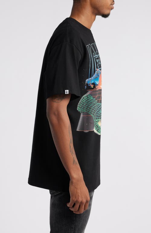 Icecream Service Cotton Graphic T-shirt In Black