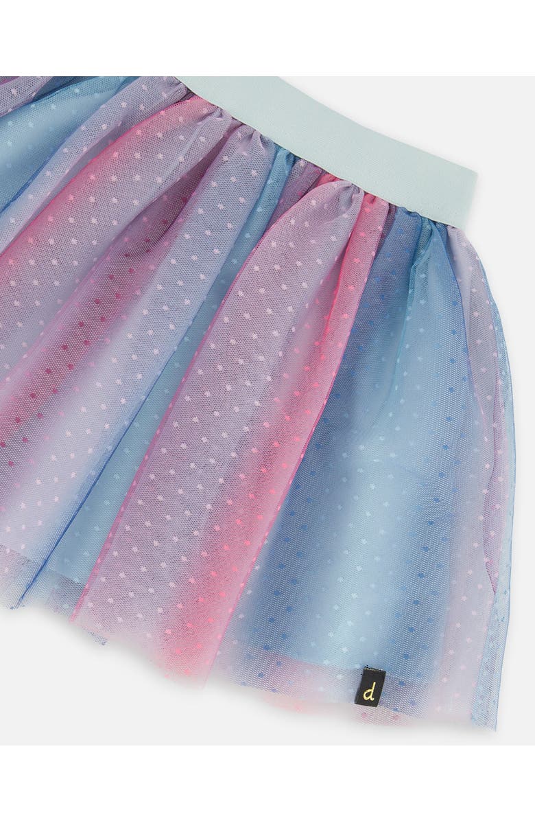 Deux par Deux Girl's Vertical Striped Tulle Skirt, Alternate, color, 