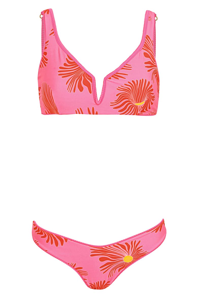 Victoria Reversible Bikini Top, Alternate, color, DARK PINK