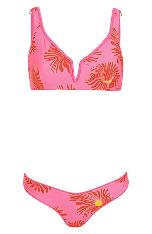 Maaji Victoria Reversible Bikini Top In Pink
