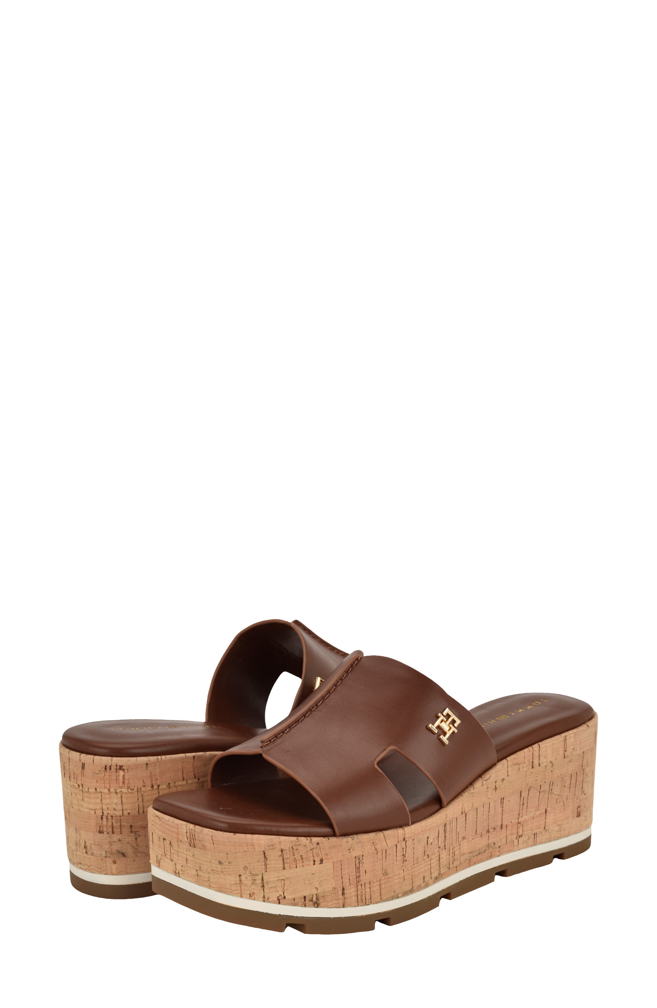 Tommy Hilfiger Heliena Platform Wedge Slide Sandal, Alternate, color, Medium Natural