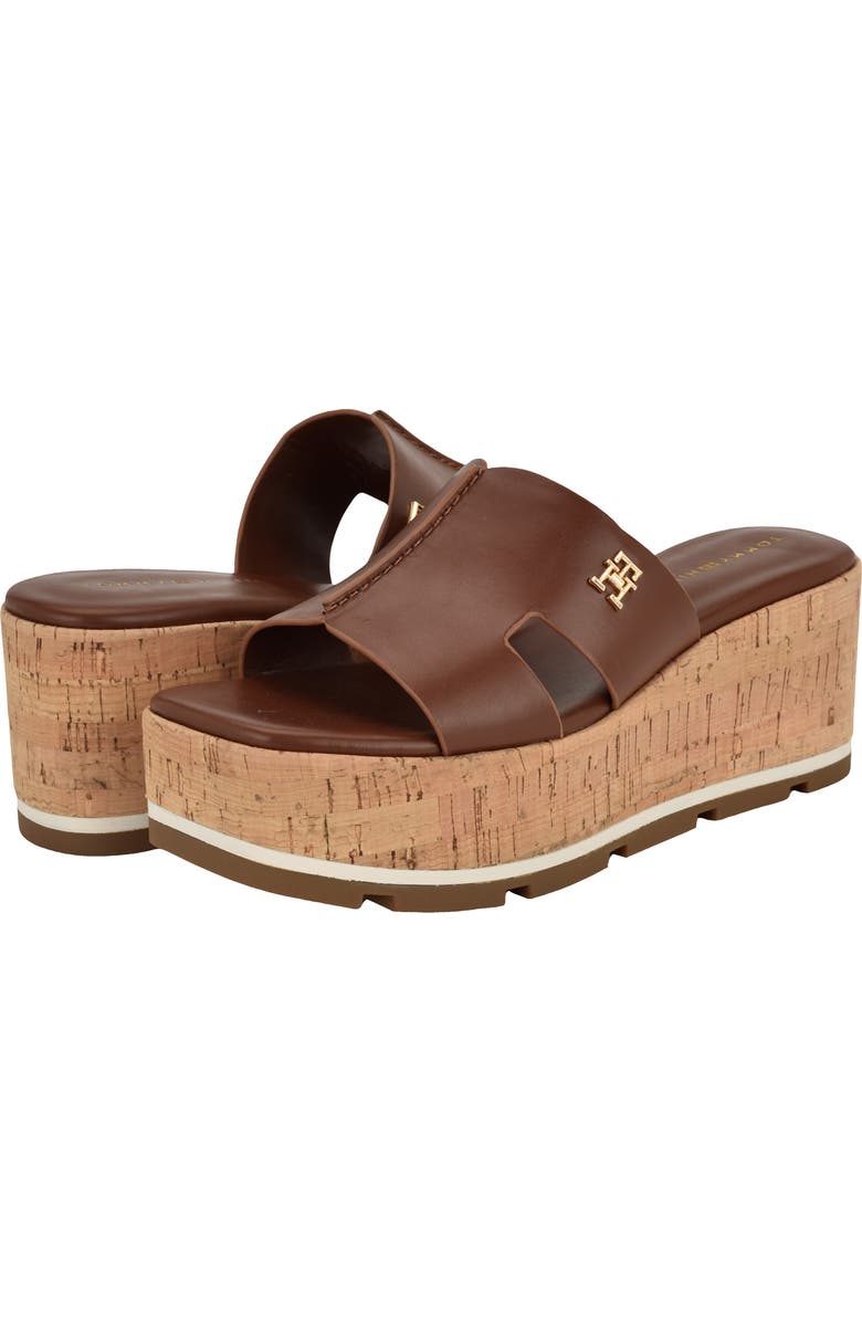 Tommy Hilfiger Heliena Platform Wedge Slide Sandal, Alternate, color, Medium Natural